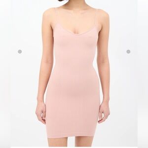 Alaia Paris Nylon Contour Mini Dress Pink Size 38